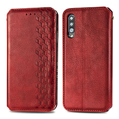 Leather Case Stands Flip Cover Holder S01D for Samsung Galaxy A70 Red