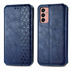 Leather Case Stands Flip Cover Holder S01D for Samsung Galaxy F13 4G Blue