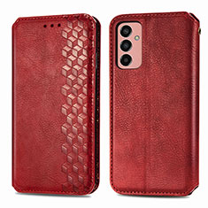 Leather Case Stands Flip Cover Holder S01D for Samsung Galaxy F13 4G Red
