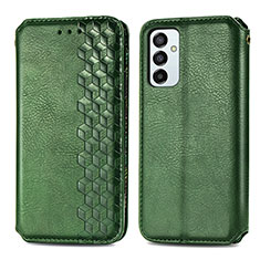 Leather Case Stands Flip Cover Holder S01D for Samsung Galaxy F23 5G Green