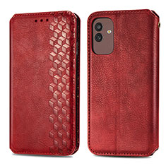 Leather Case Stands Flip Cover Holder S01D for Samsung Galaxy M13 5G Red