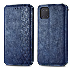 Leather Case Stands Flip Cover Holder S01D for Samsung Galaxy Note 10 Lite Blue
