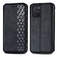 Leather Case Stands Flip Cover Holder S01D for Samsung Galaxy S10 Lite Black