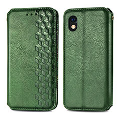 Leather Case Stands Flip Cover Holder S01D for Sony Xperia Ace III SO-53C Green