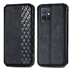 Leather Case Stands Flip Cover Holder S01D for Vivo iQOO Z6 5G Black
