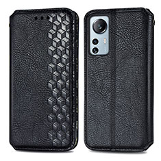 Leather Case Stands Flip Cover Holder S01D for Xiaomi Mi 12 5G Black