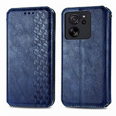 Leather Case Stands Flip Cover Holder S01D for Xiaomi Mi 13T 5G Blue