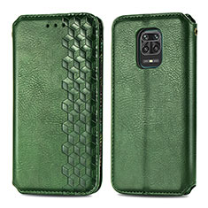 Leather Case Stands Flip Cover Holder S01D for Xiaomi Poco M2 Pro Green