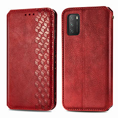Leather Case Stands Flip Cover Holder S01D for Xiaomi Poco M3 Red