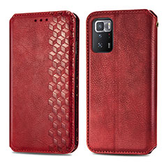 Leather Case Stands Flip Cover Holder S01D for Xiaomi Poco X3 GT 5G Red