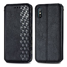 Leather Case Stands Flip Cover Holder S01D for Xiaomi Redmi 9i Black