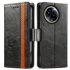 Leather Case Stands Flip Cover Holder S02D for Realme 11 5G Black