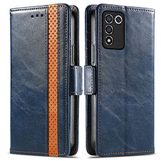 Leather Case Stands Flip Cover Holder S02D for Realme 9 SE 5G Blue