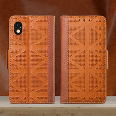 Leather Case Stands Flip Cover Holder S03D for Sony Xperia Ace III SOG08 Brown