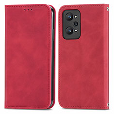 Leather Case Stands Flip Cover Holder S04D for Realme GT Neo 3T 5G Red