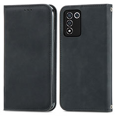 Leather Case Stands Flip Cover Holder S04D for Realme Q3s 5G Black