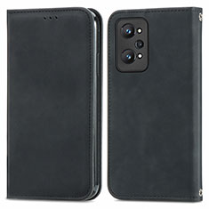 Leather Case Stands Flip Cover Holder S04D for Realme Q5 Pro 5G Black