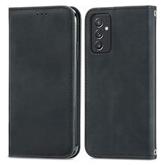 Leather Case Stands Flip Cover Holder S04D for Samsung Galaxy A05s Black