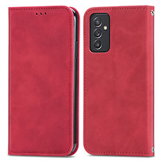 Leather Case Stands Flip Cover Holder S04D for Samsung Galaxy A05s Red