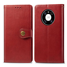 Leather Case Stands Flip Cover Holder S05D for Huawei Mate 40 Pro Red