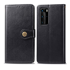 Leather Case Stands Flip Cover Holder S05D for Huawei P40 Pro Black