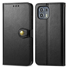 Leather Case Stands Flip Cover Holder S05D for Motorola Moto Edge 20 Lite 5G Black