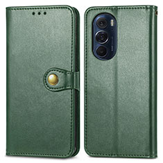 Leather Case Stands Flip Cover Holder S05D for Motorola Moto Edge 30 Pro 5G Green