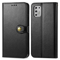 Leather Case Stands Flip Cover Holder S05D for Motorola Moto G Stylus (2021) Black