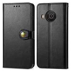 Leather Case Stands Flip Cover Holder S05D for Nokia X20 Black