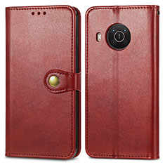 Leather Case Stands Flip Cover Holder S05D for Nokia X20 Red