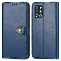 Leather Case Stands Flip Cover Holder S05D for OnePlus 9R 5G Blue