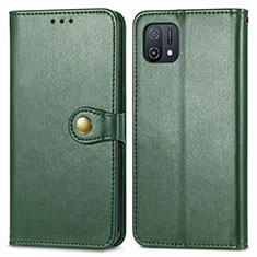 Leather Case Stands Flip Cover Holder S05D for Oppo A16K Green