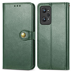 Leather Case Stands Flip Cover Holder S05D for Realme GT Neo 3T 5G Green