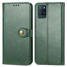 Leather Case Stands Flip Cover Holder S05D for Realme V11s 5G Green