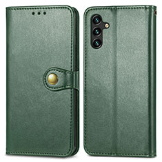Leather Case Stands Flip Cover Holder S05D for Samsung Galaxy A04s Green
