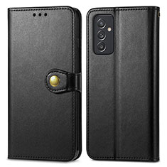 Leather Case Stands Flip Cover Holder S05D for Samsung Galaxy A05s Black