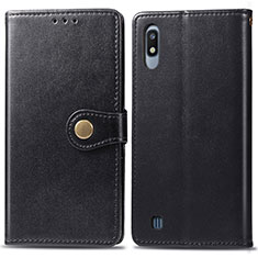 Leather Case Stands Flip Cover Holder S05D for Samsung Galaxy A10 Black