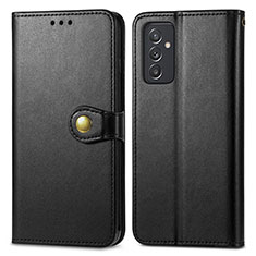 Leather Case Stands Flip Cover Holder S05D for Samsung Galaxy A15 5G Black