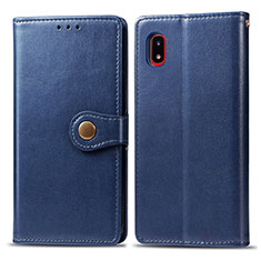 Leather Case Stands Flip Cover Holder S05D for Samsung Galaxy A20 SC-02M SCV46 Blue