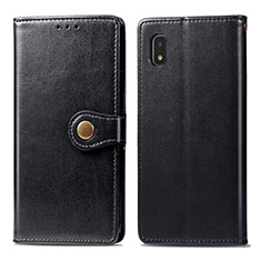 Leather Case Stands Flip Cover Holder S05D for Samsung Galaxy A21 SC-42A Black