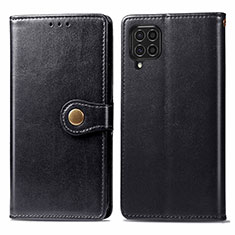 Leather Case Stands Flip Cover Holder S05D for Samsung Galaxy F62 5G Black