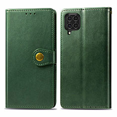 Leather Case Stands Flip Cover Holder S05D for Samsung Galaxy F62 5G Green