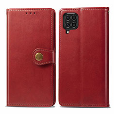Leather Case Stands Flip Cover Holder S05D for Samsung Galaxy F62 5G Red