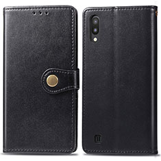 Leather Case Stands Flip Cover Holder S05D for Samsung Galaxy M10 Black