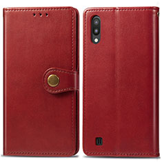 Leather Case Stands Flip Cover Holder S05D for Samsung Galaxy M10 Red