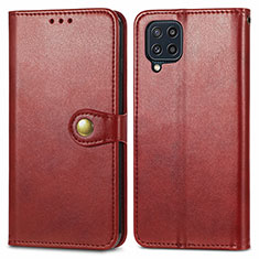 Leather Case Stands Flip Cover Holder S05D for Samsung Galaxy M32 4G Red