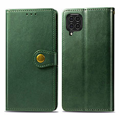 Leather Case Stands Flip Cover Holder S05D for Samsung Galaxy M62 4G Green