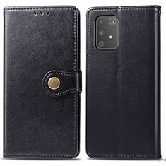 Leather Case Stands Flip Cover Holder S05D for Samsung Galaxy S10 Lite Black