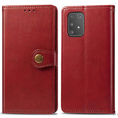 Leather Case Stands Flip Cover Holder S05D for Samsung Galaxy S10 Lite Red