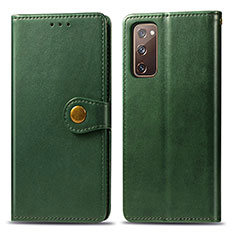 Leather Case Stands Flip Cover Holder S05D for Samsung Galaxy S20 FE 5G Green